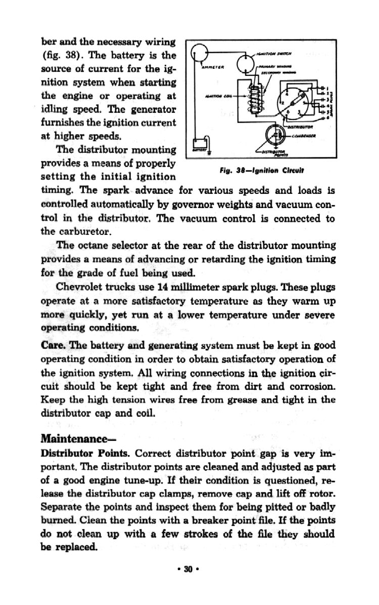 1954 Chevrolet Trucks Operators Manual Page 52